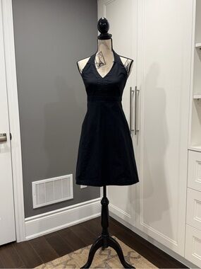 Vintage, Y2K, GAP Black Halter Mini Dress